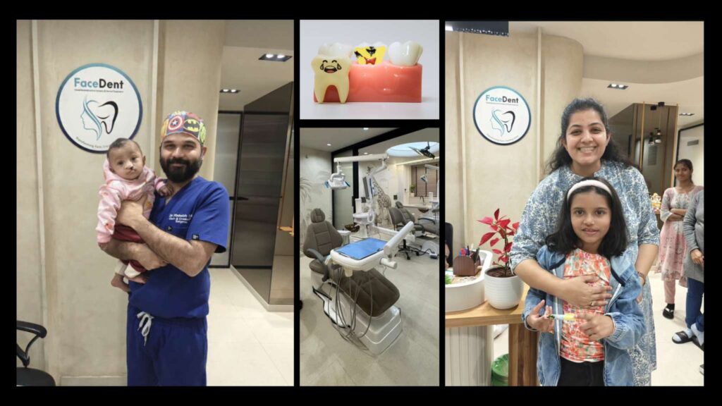 FaceDent dental hospital Ahmedabad with Dr Rishabh Shah and Dr Nupur Shah in consultation
