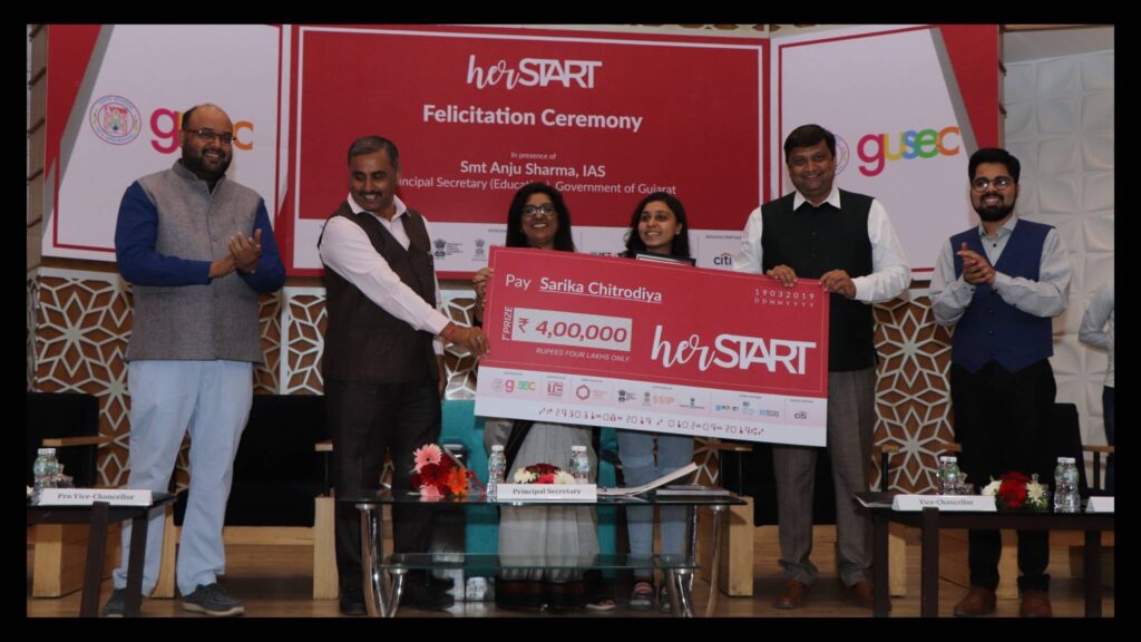herSTART women entrepreneurs Gujarat startup incubation program
