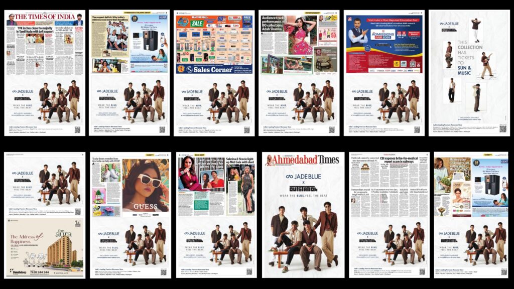 JadeBlue x OutStation campaign by ZGC featuring youth-focused fashion visuals and music-led brand storytelling.