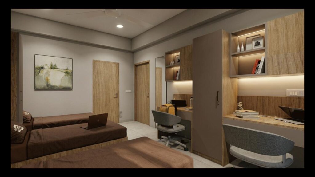COCO Living AU Ahmedabad premium girls’ co-living accommodation with modern student amenities in Navrangpura
