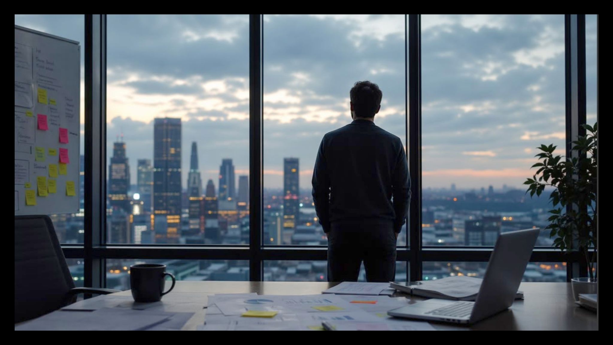 Entrepreneur reflecting on startup lessons about leadership, company culture, vision, and building a successful business.