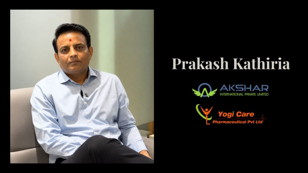 Prakash Kathiria sharing his entrepreneurial journey from Gondal to building global businesses across industries