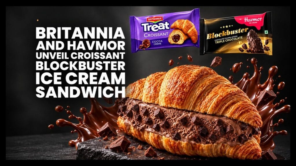 Havmor x Britannia Croissant Blockbuster ice cream sandwich