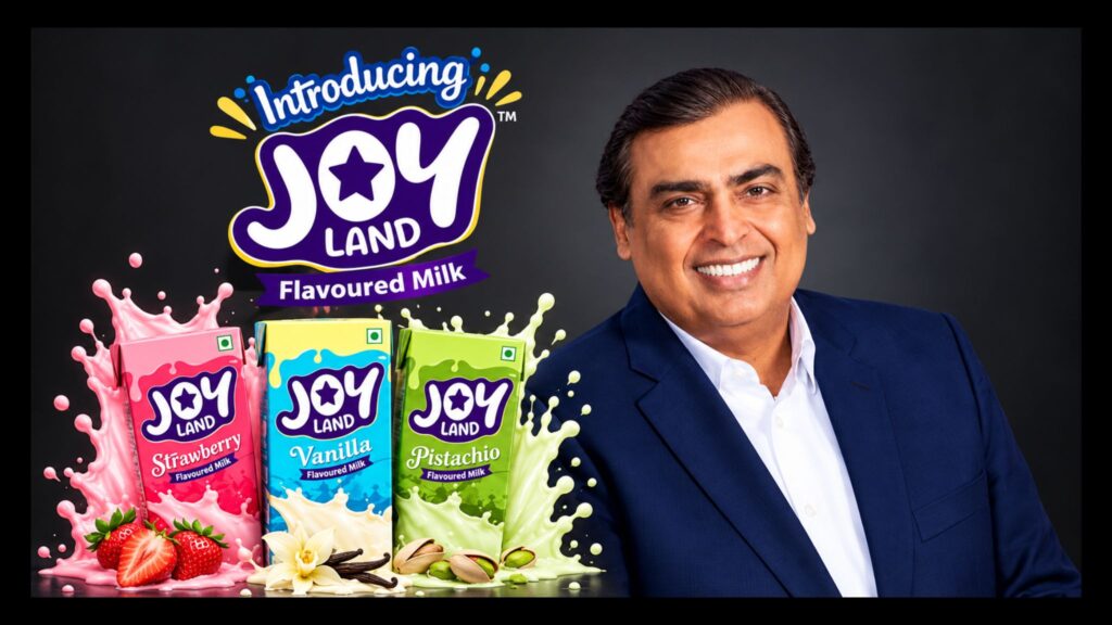 Reliance Joyland flavoured milk launched at ₹20 in India
